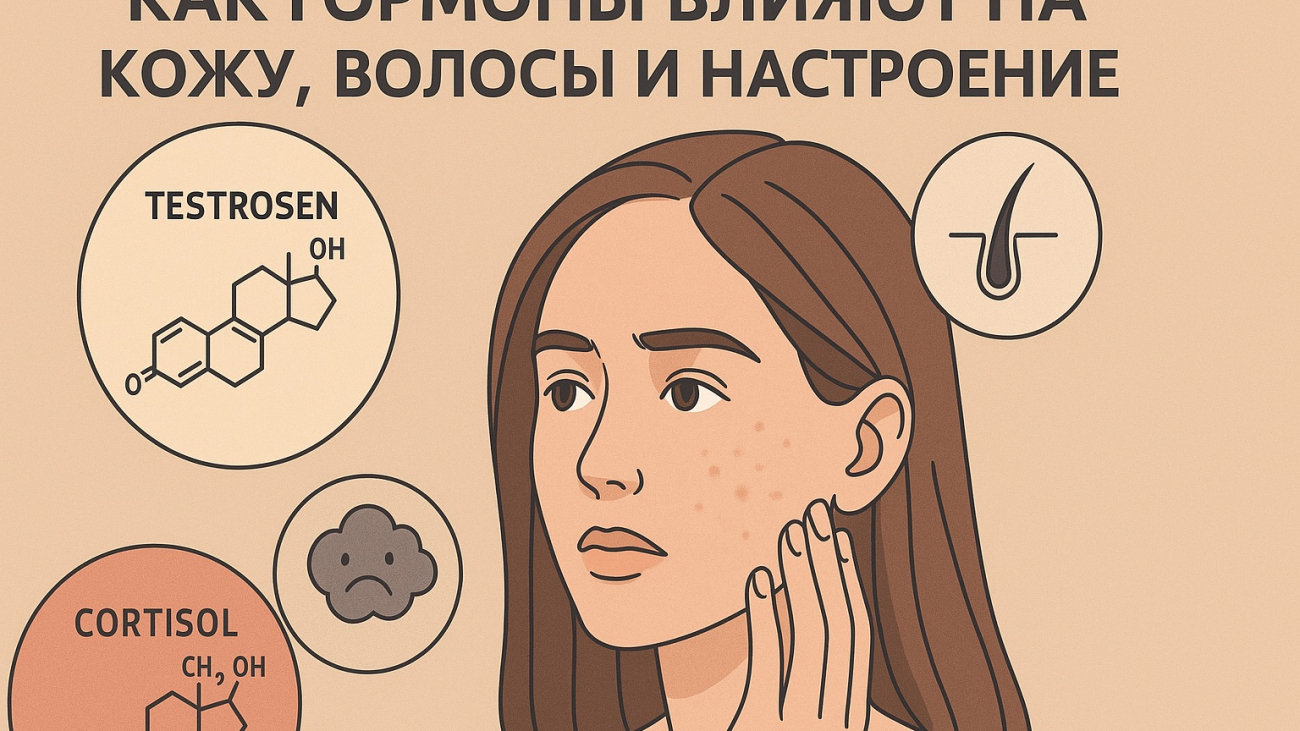 Как гормоны влияют на кожу, волосы и настроение